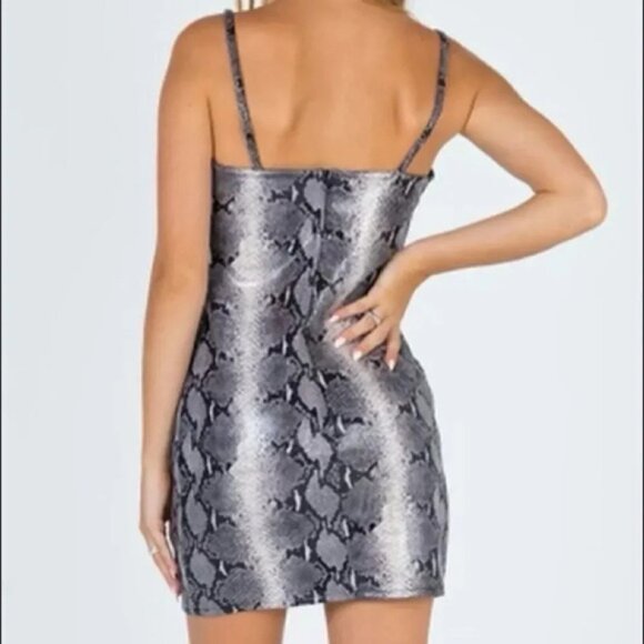 Motel snake print slip Bodycon dress - Picture 5 of 15